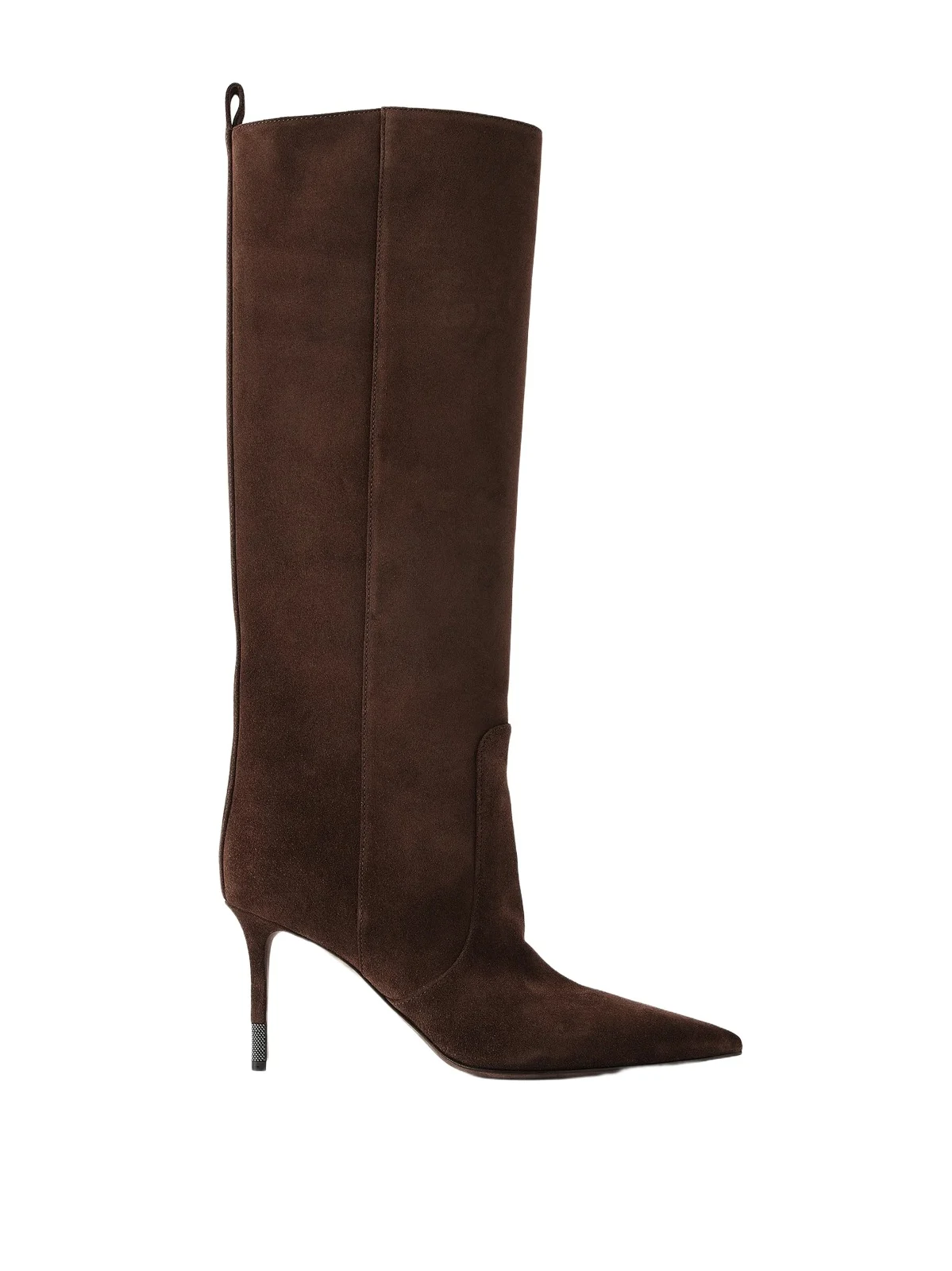 Brunello Cucinelli 80 Bead-embellished Suede Knee Boots