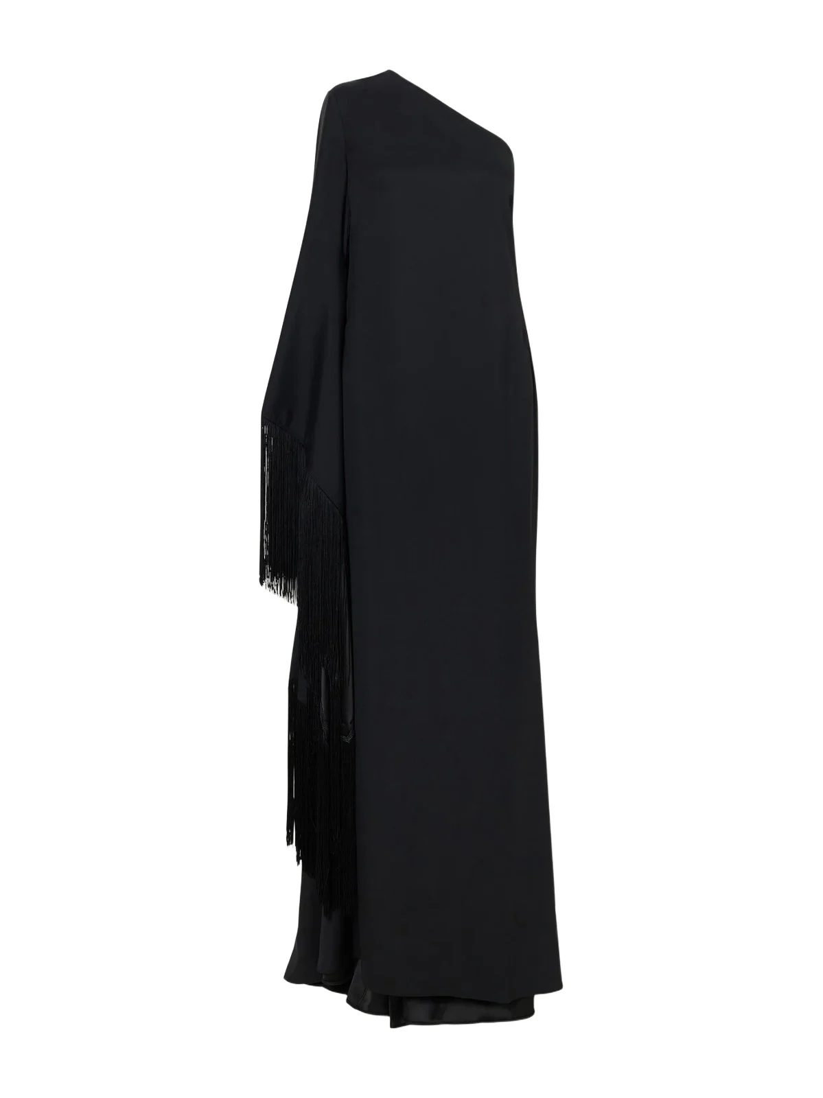 Viper One-shoulder Fringed Crepe Gown Viper One-shoulder Fringed Crepe Gown