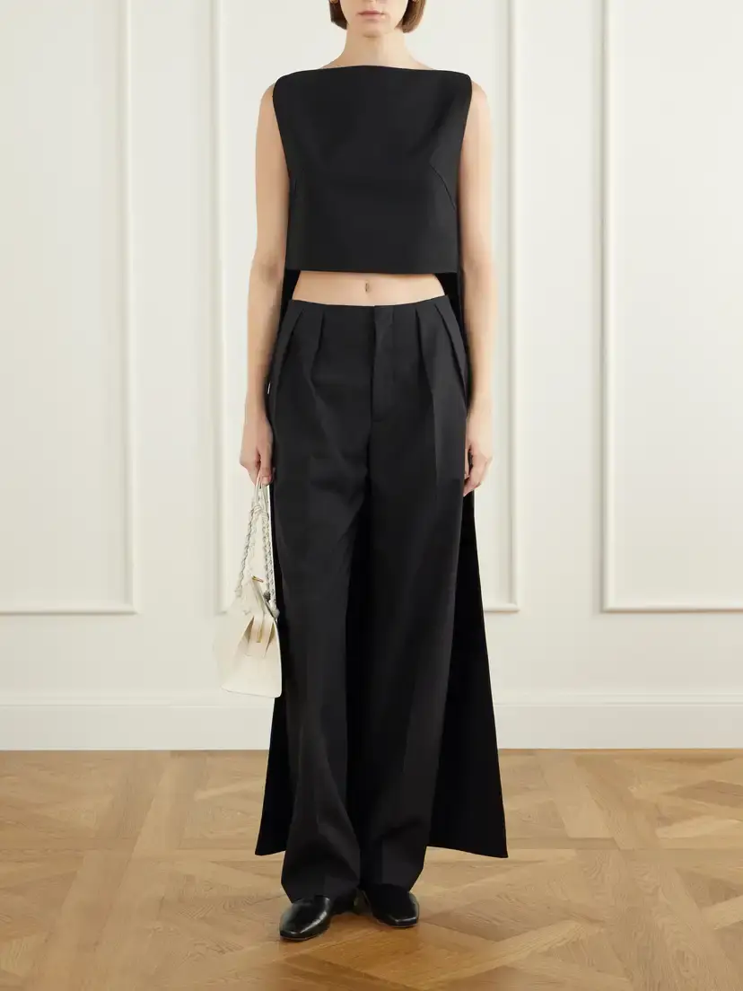 Jil Sander Cropped Wool-blend Blouse | Thumbnail 2 Jil Sander Cropped Wool-blend Blouse | Thumbnail 2