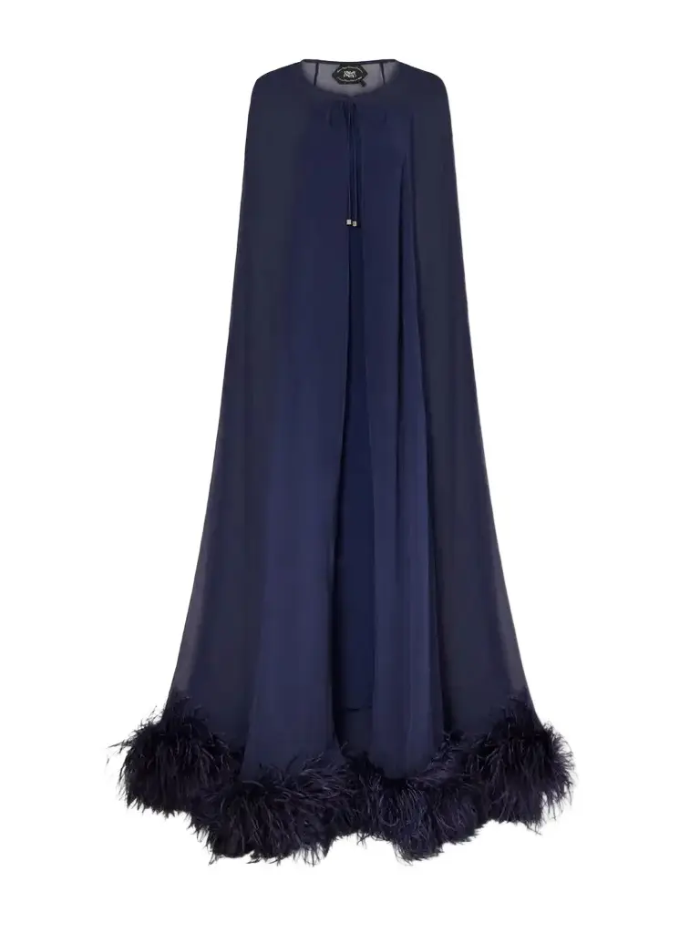 Grace Feather-trimmed Silk-chiffon Gown Grace Feather-trimmed Silk-chiffon Gown