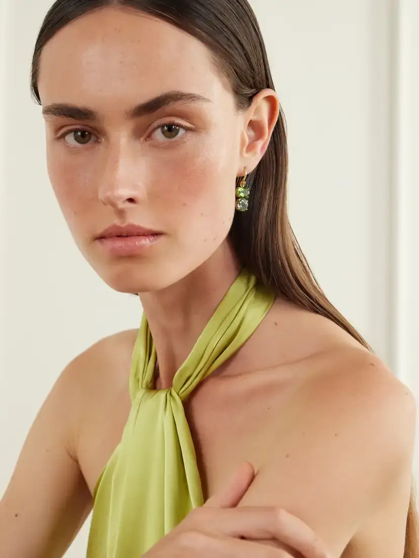 Irene Neuwirth Gemmy Gem Double Stone 18-karat Gold, Tourmaline And Diamond Earrings | Thumbnail 4