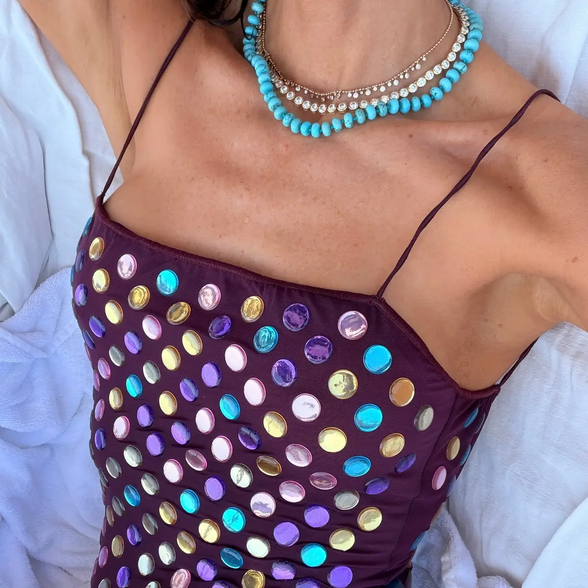 Stephanie Gottlieb Kendall Magnesite Turquoise Dyed Necklace | Thumbnail 2 Stephanie Gottlieb Kendall Magnesite Turquoise Dyed Necklace | Thumbnail 2