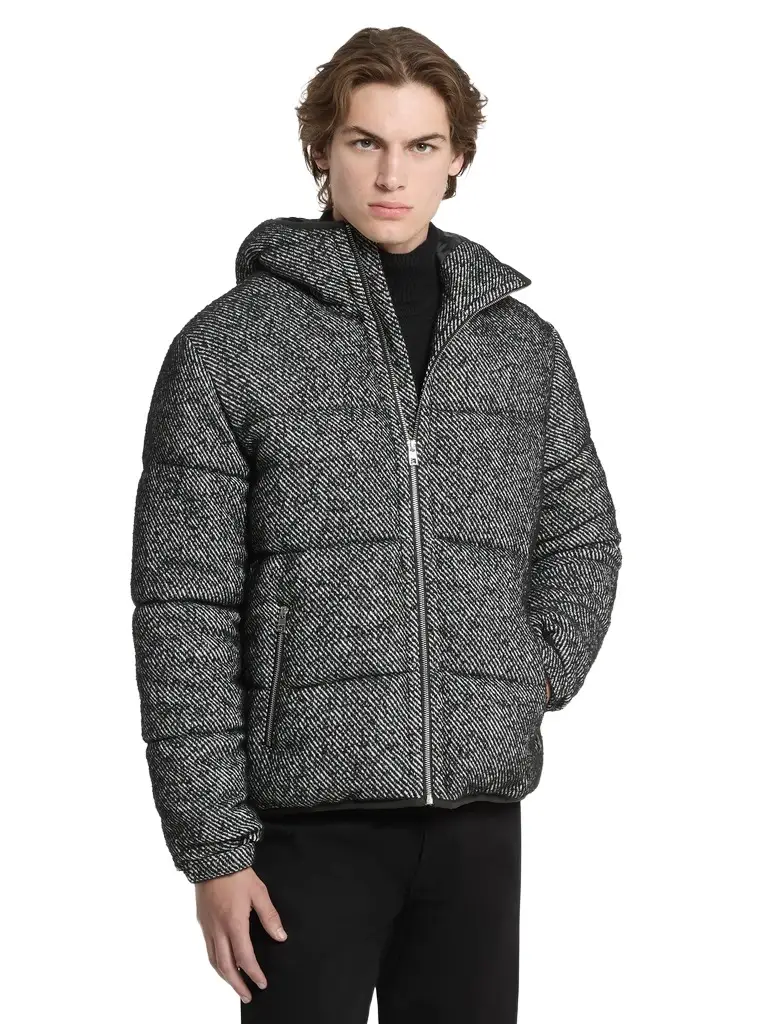 Michael Kors Collection Quilted Twill Puffer Jacket in Black