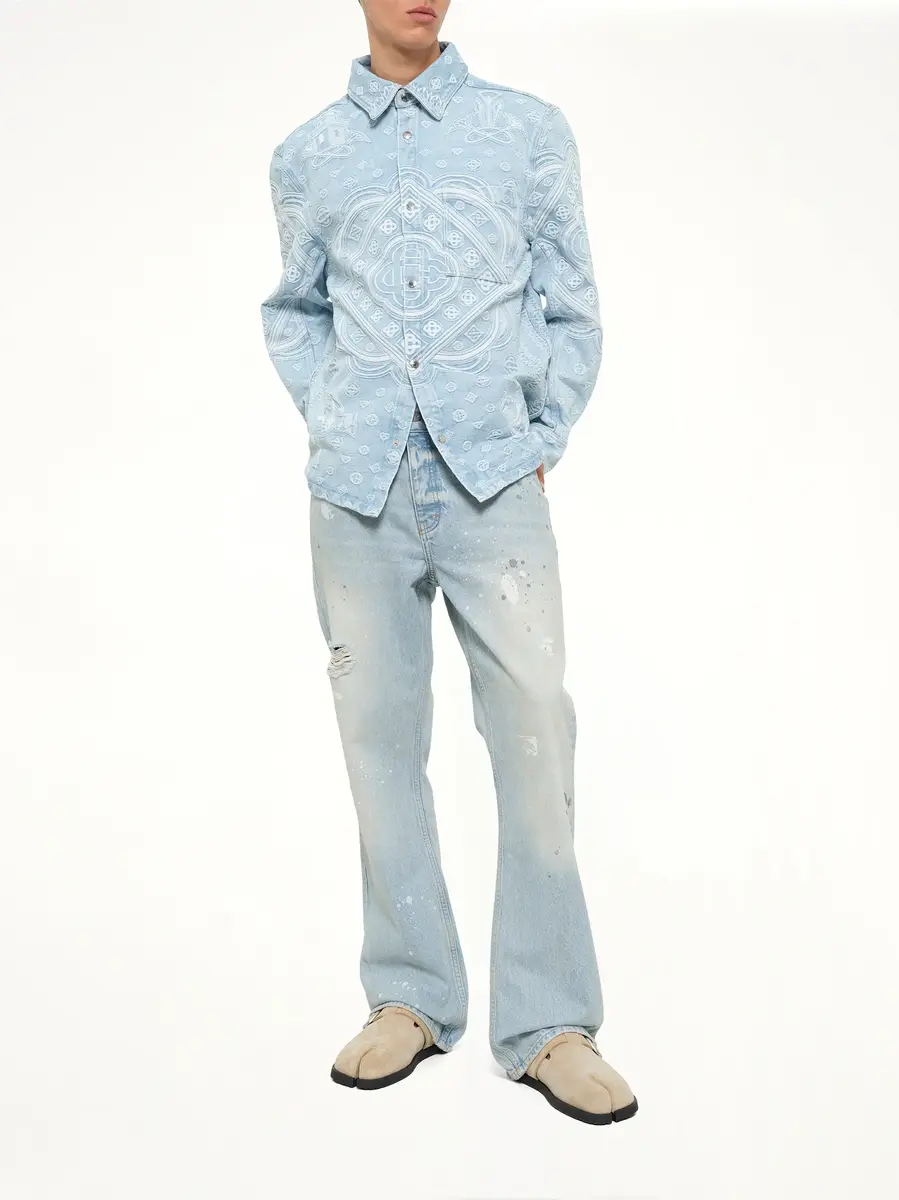 Casablanca Carpet Jacquard Denim Shirt | Thumbnail 4 Casablanca Carpet Jacquard Denim Shirt | Thumbnail 4