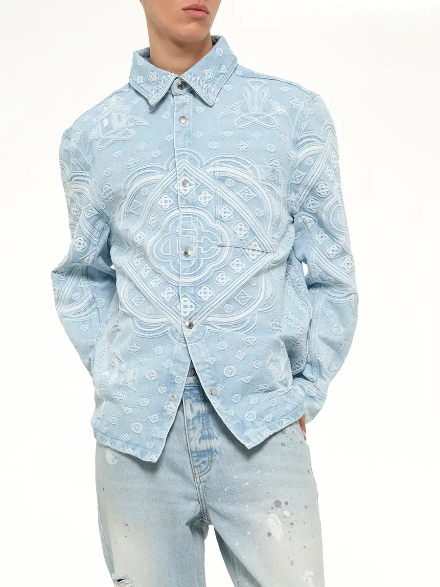 Casablanca Carpet Jacquard Denim Shirt | Thumbnail 6 Casablanca Carpet Jacquard Denim Shirt | Thumbnail 6
