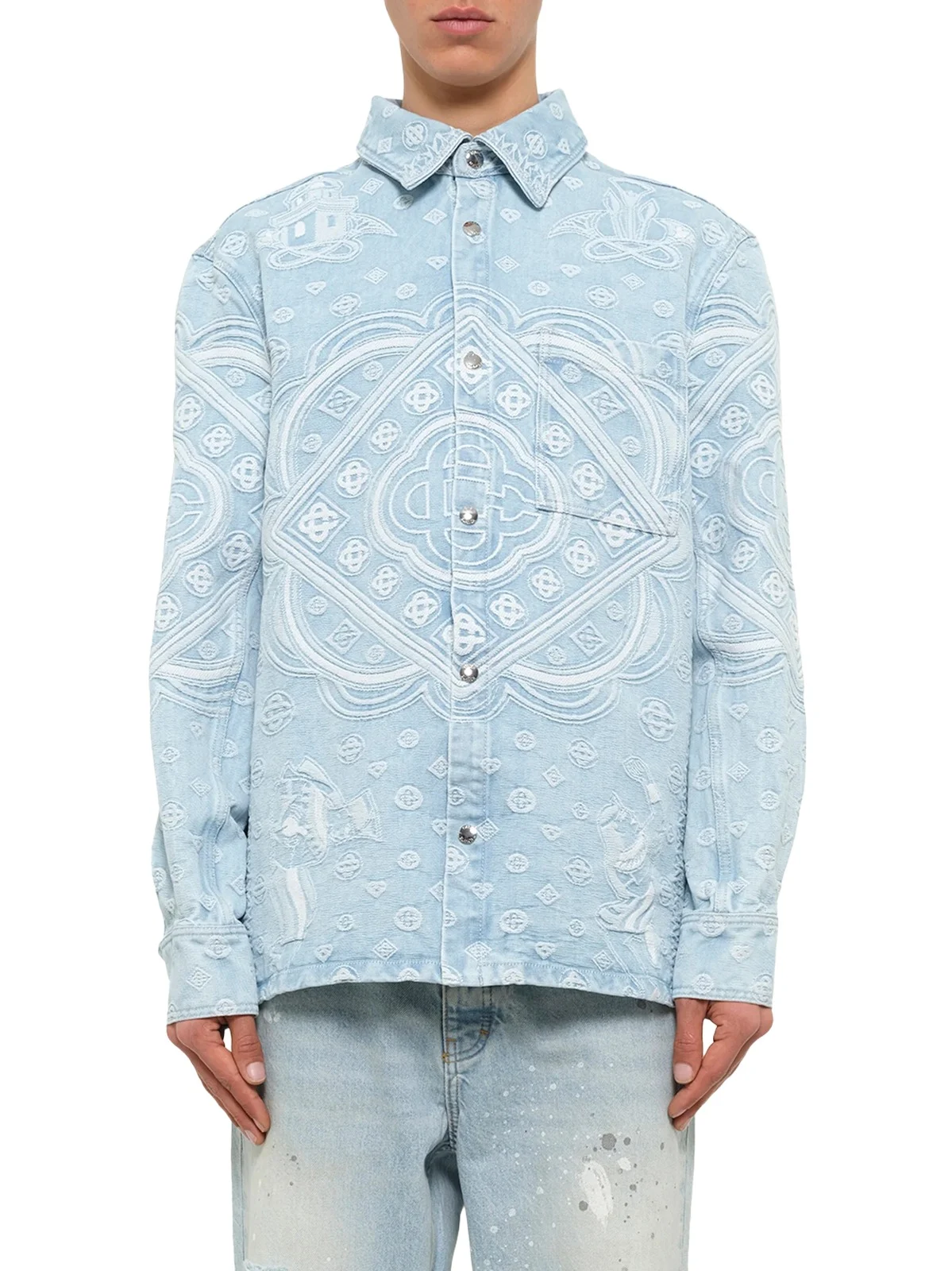 Casablanca Carpet Jacquard Denim Shirt