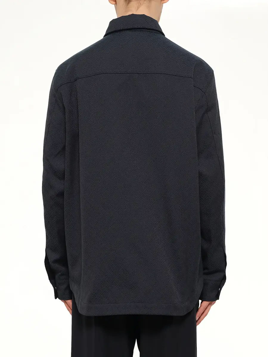 Casablanca Poly Cotton Quilted Shirt in Dark Teal | Thumbnail 5 Casablanca Poly Cotton Quilted Shirt in Dark Teal | Thumbnail 5