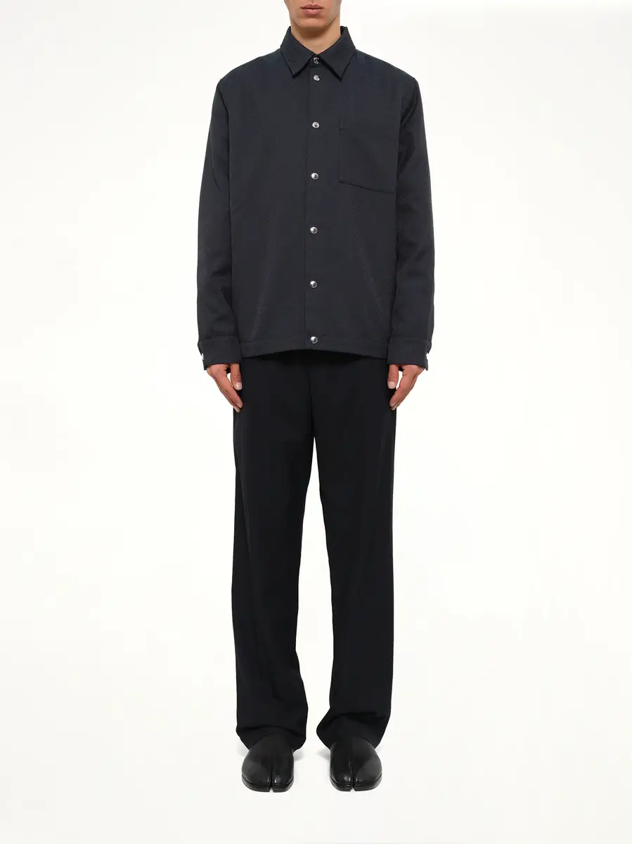 Casablanca Poly Cotton Quilted Shirt in Dark Teal | Thumbnail 7 Casablanca Poly Cotton Quilted Shirt in Dark Teal | Thumbnail 7