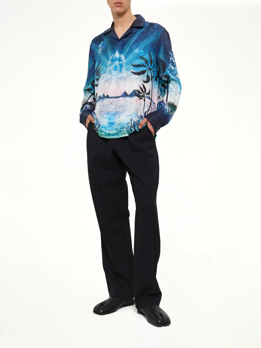 Casablanca Crystal Alchemy Cuban Collar LS Shirt in Multicolour | Thumbnail 4 Casablanca Crystal Alchemy Cuban Collar LS Shirt in Multicolour | Thumbnail 4