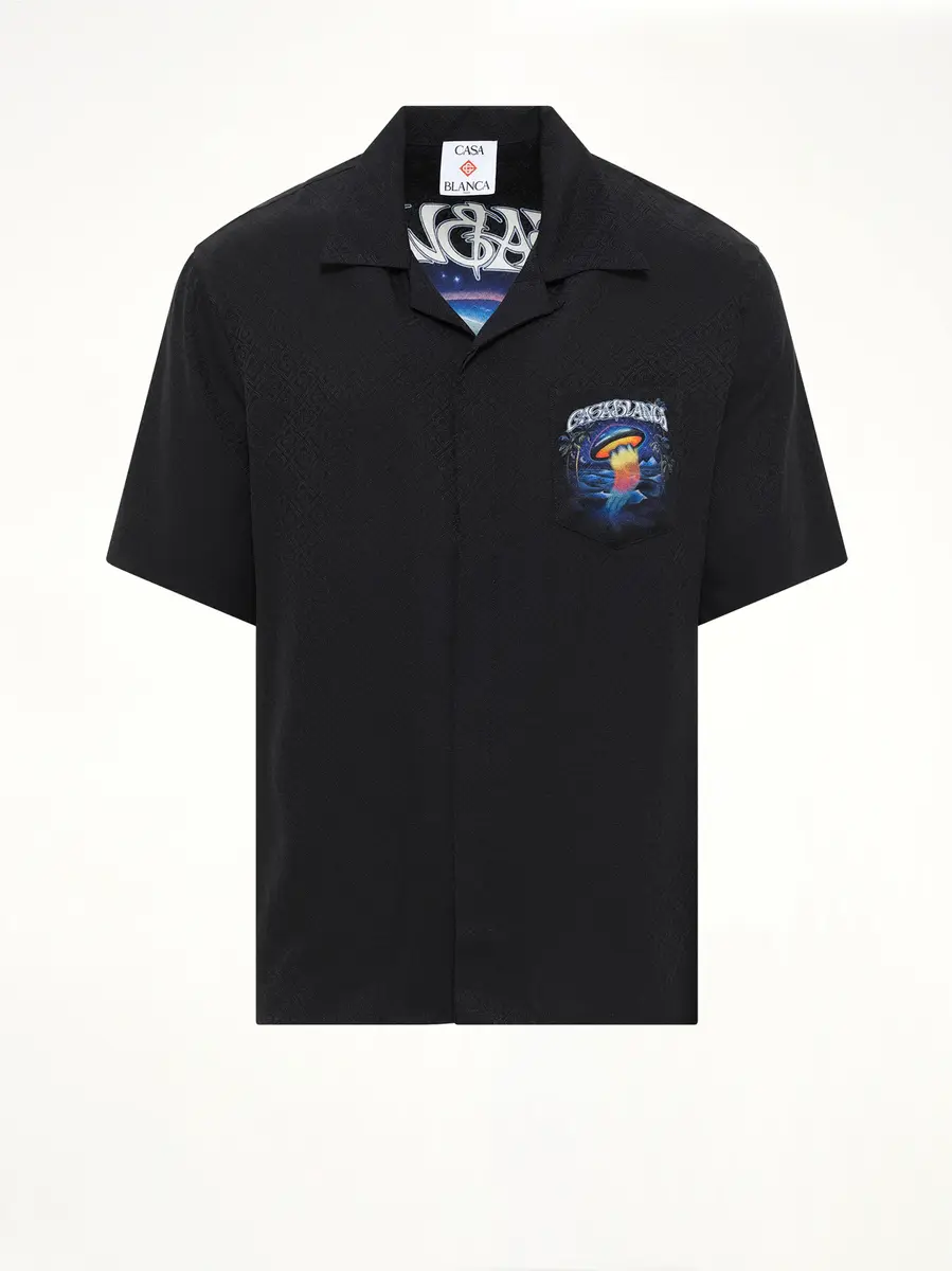 Casablanca Sahara Twilight Cuban Collar SS Shirt | Thumbnail 2 Casablanca Sahara Twilight Cuban Collar SS Shirt | Thumbnail 2