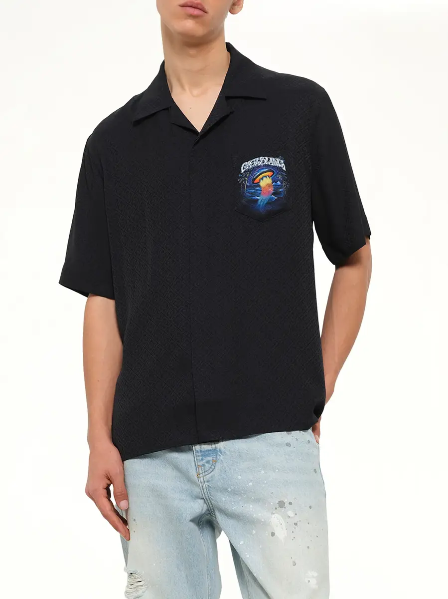 Casablanca Sahara Twilight Cuban Collar SS Shirt | Thumbnail 6 Casablanca Sahara Twilight Cuban Collar SS Shirt | Thumbnail 6