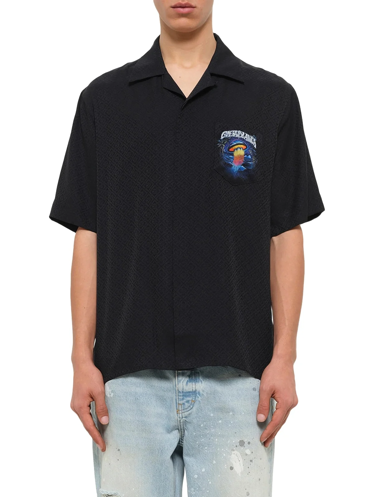 Casablanca Sahara Twilight Cuban Collar SS Shirt