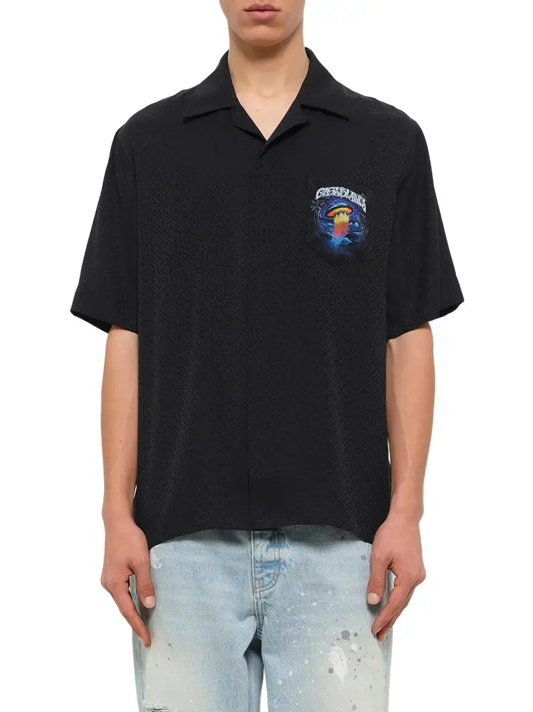 Casablanca Sahara Twilight Cuban Collar SS Shirt