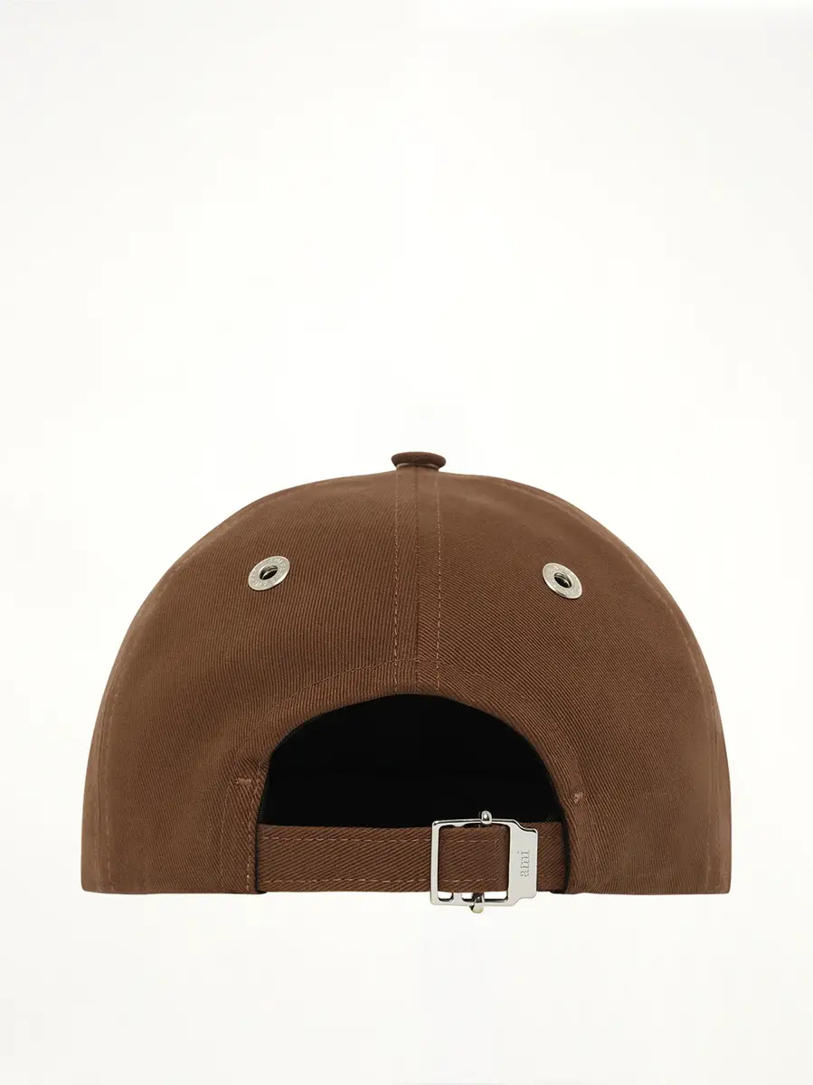 AMI PARIS Ami De Coeur Embroidery Cap in Chocolate Brown | Thumbnail 3 AMI PARIS Ami De Coeur Embroidery Cap in Chocolate Brown | Thumbnail 3