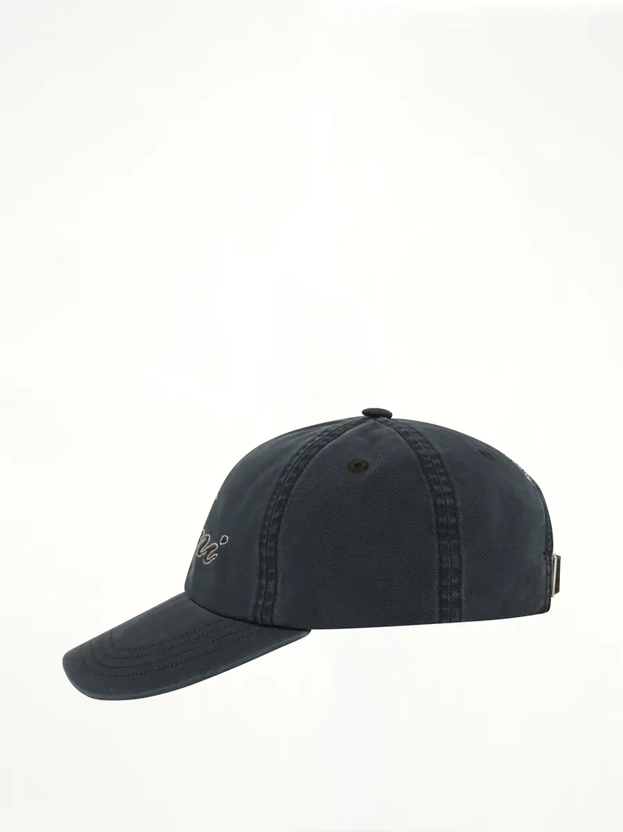 AMI PARIS Ami Embroidery Cap in Washed Black | Thumbnail 2