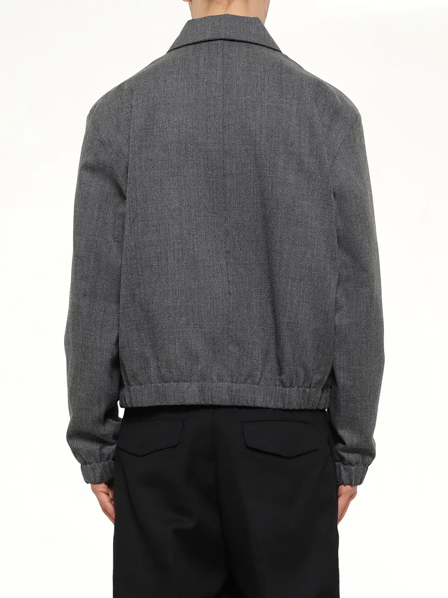AMI PARIS Ami De Coeur Padded Zipped Jacket Charcoal | Thumbnail 5 AMI PARIS Ami De Coeur Padded Zipped Jacket Charcoal | Thumbnail 5