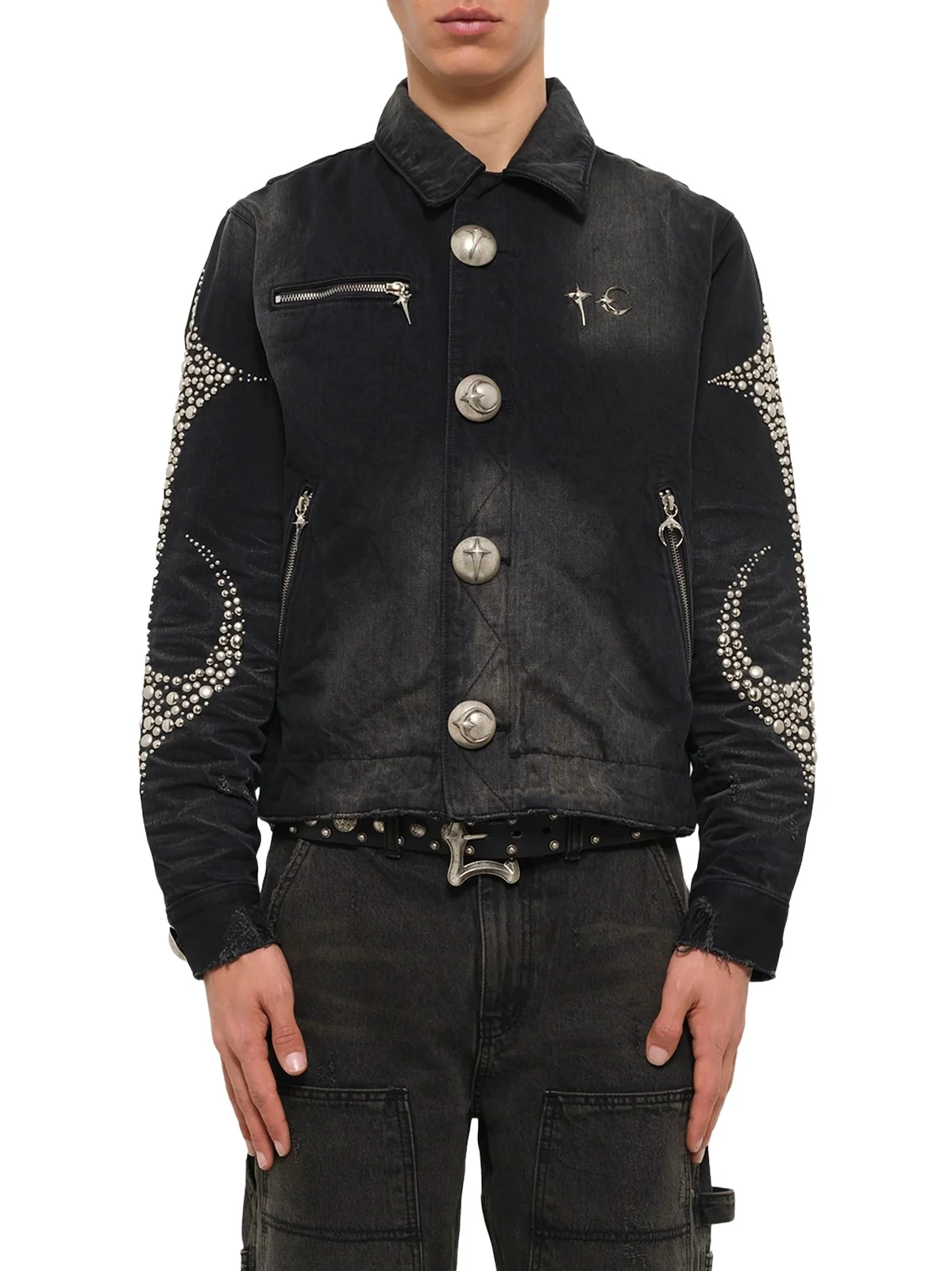 THUG CLUB Iron Steel Focus Denim Jacket
