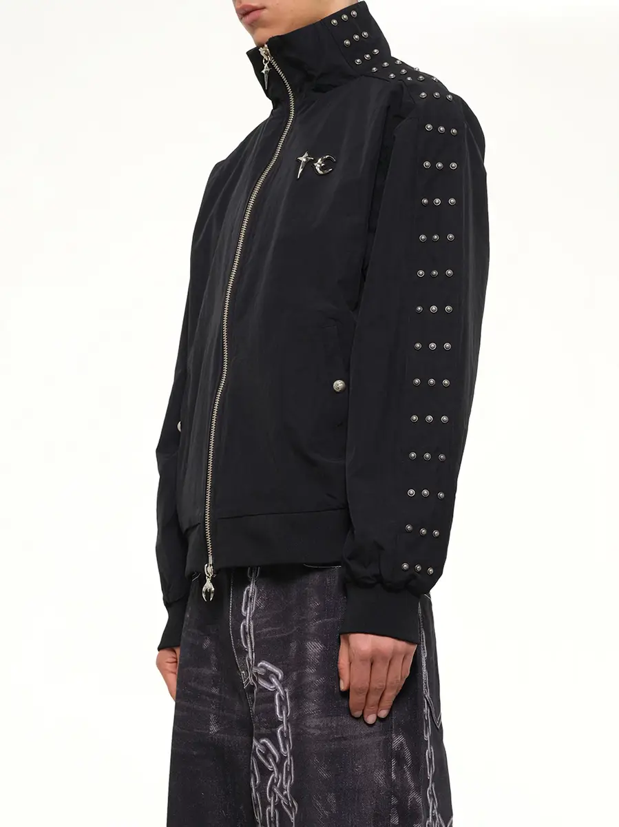 THUG CLUB Triple Line Stud Track Jacket | Thumbnail 3 THUG CLUB Triple Line Stud Track Jacket | Thumbnail 3
