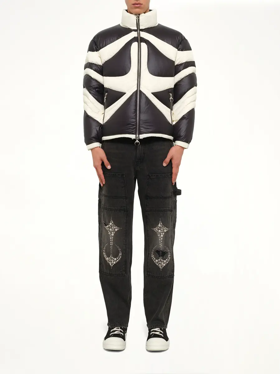 THUG CLUB TC Dunk Puffer Jacket in Black/ivory | Thumbnail 7