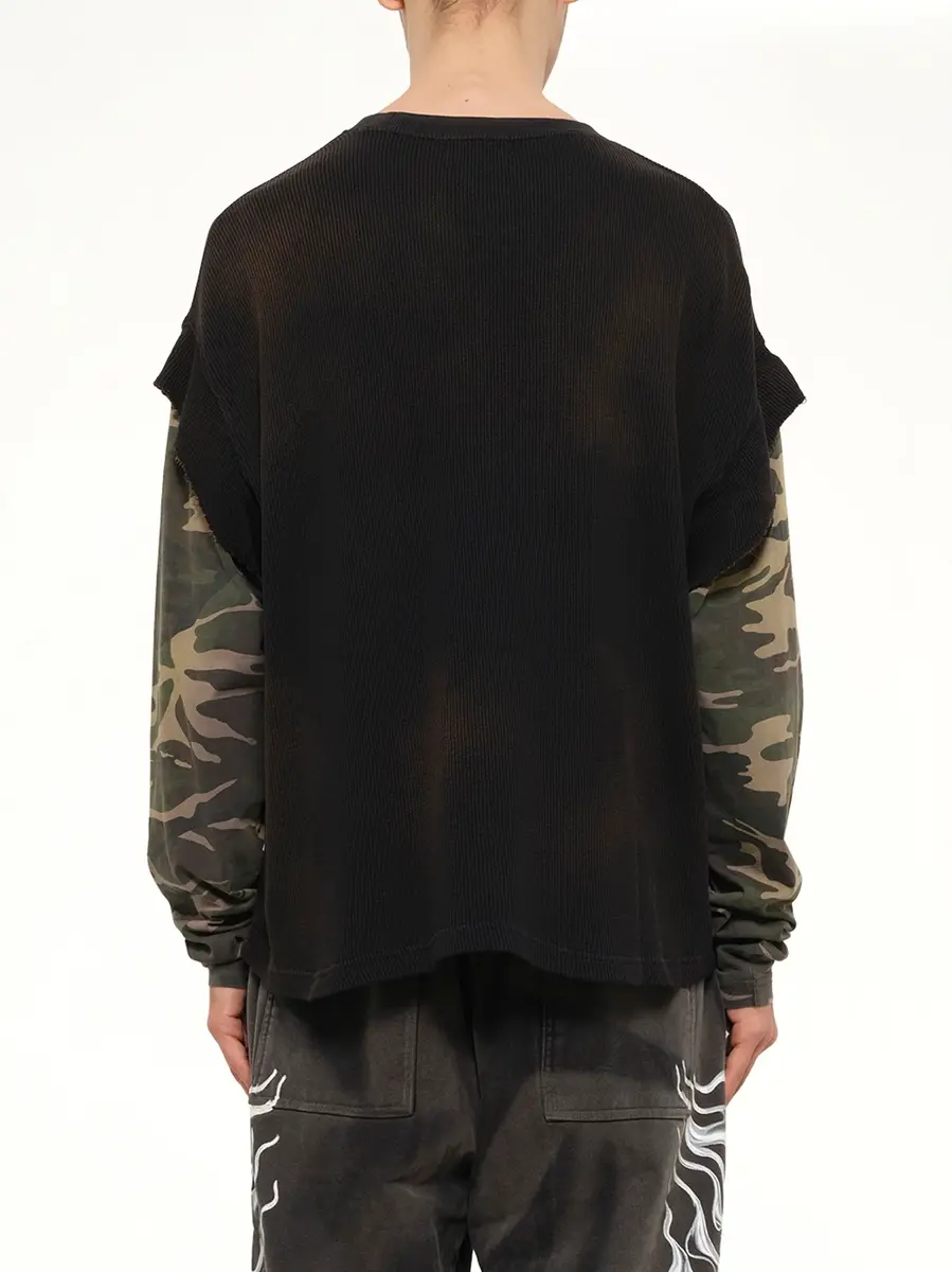 THUG CLUB TC Hellfire Layered T-shirt in Camo/black | Thumbnail 5 THUG CLUB TC Hellfire Layered T-shirt in Camo/black | Thumbnail 5