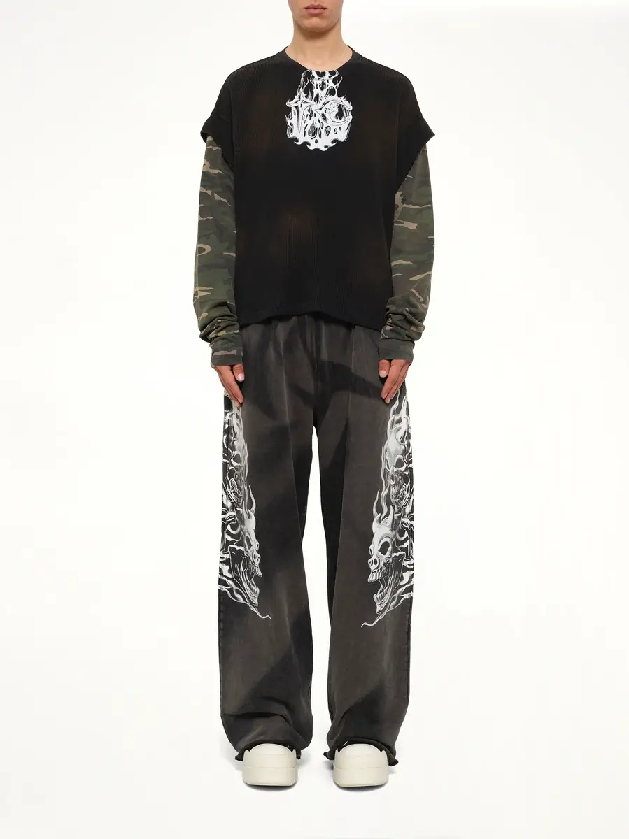 THUG CLUB TC Hellfire Layered T-shirt in Camo/black | Thumbnail 7 THUG CLUB TC Hellfire Layered T-shirt in Camo/black | Thumbnail 7