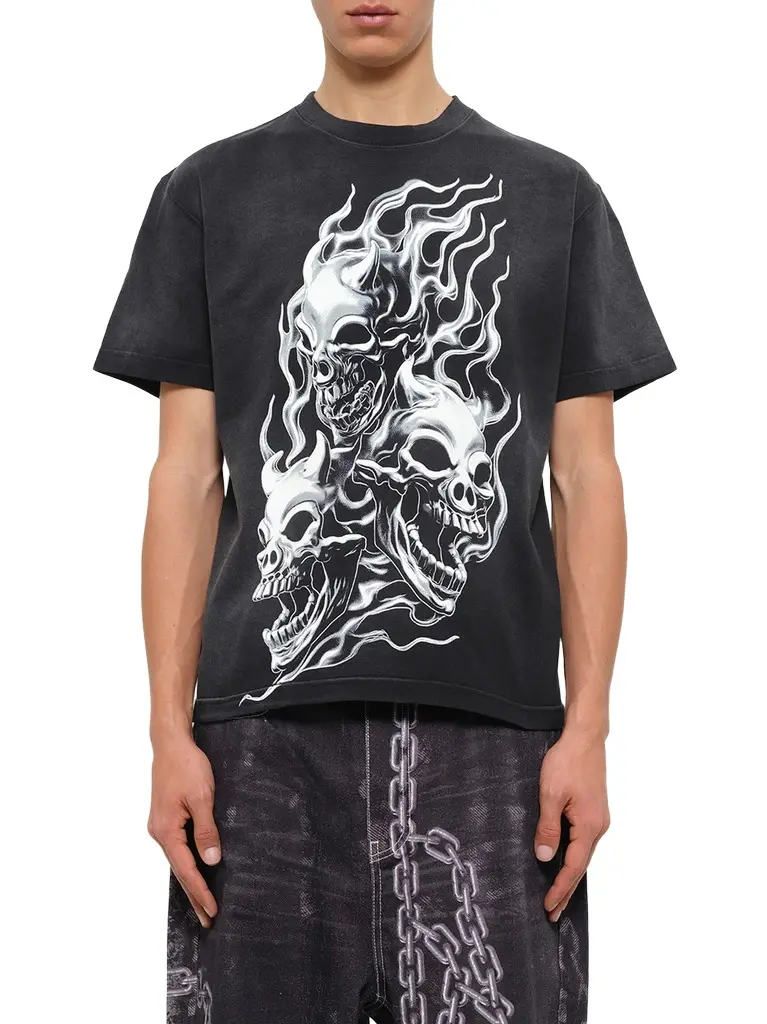 Three Riding Skull Dirt T-shirt Three Riding Skull Dirt T-shirt