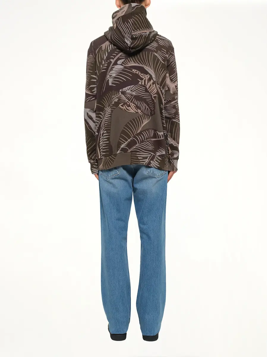 Palm Angels Banana Leaves Zip Hoodie in Multicolor | Thumbnail 4