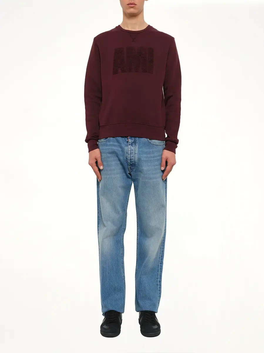 MIX Crew Sweatshirt in Burgundy | Thumbnail 2