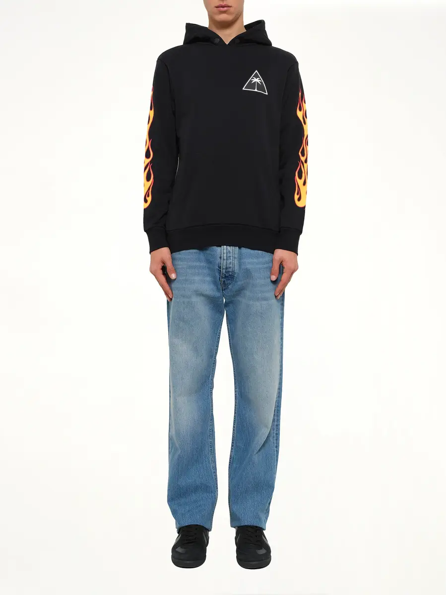Palm Angels Printed Palms And Flames Hoodie | Thumbnail 2