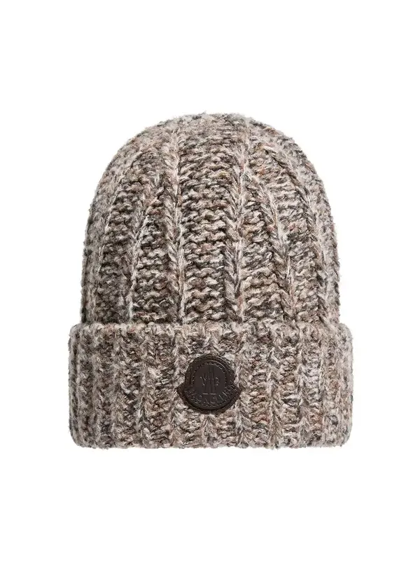 Wool Blend Bouclé Knit Beanie