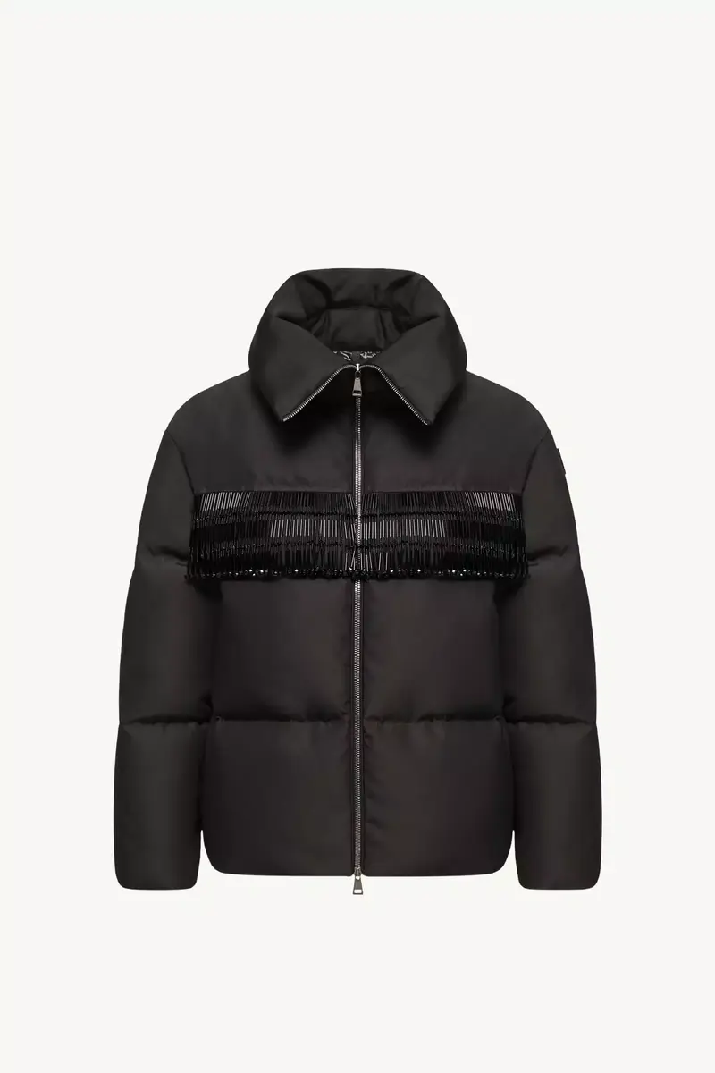 Moncler Manchot Beaded-trim Mid-length Down Jacket | Thumbnail 2 Moncler Manchot Beaded-trim Mid-length Down Jacket | Thumbnail 2