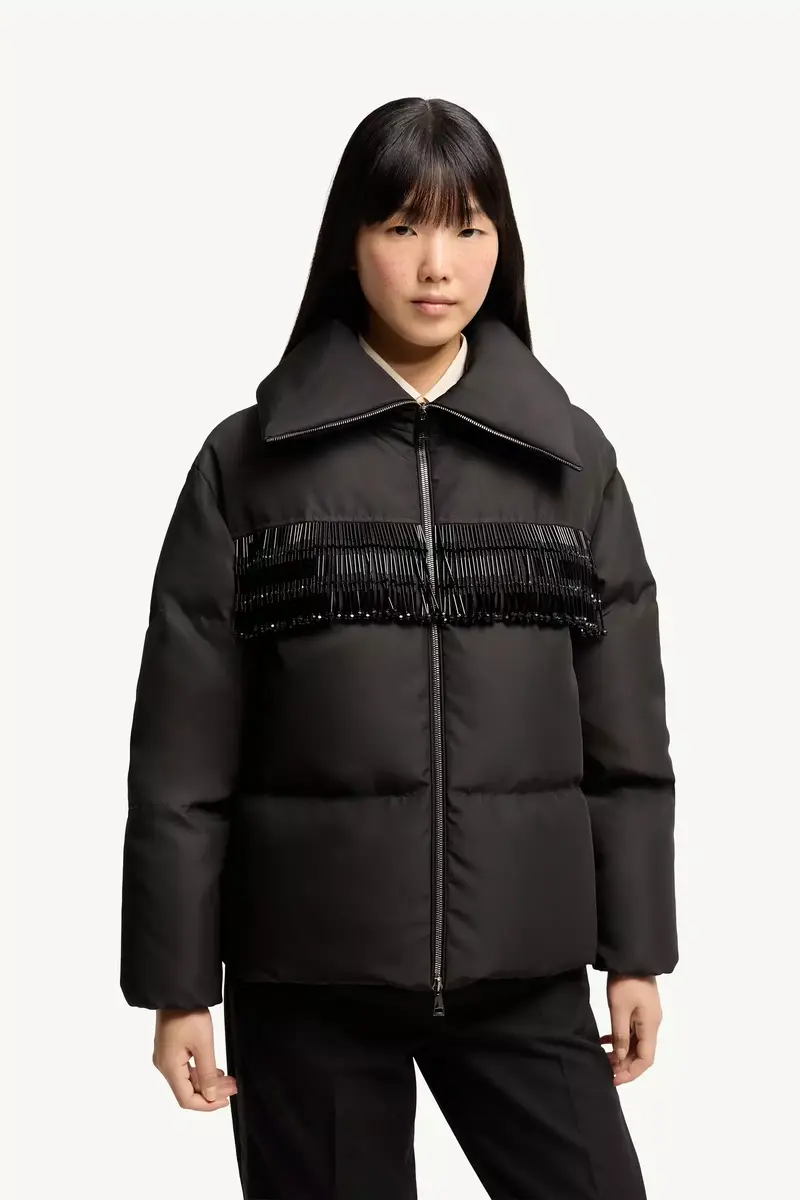 Moncler Manchot Beaded-trim Mid-length Down Jacket | Thumbnail 5 Moncler Manchot Beaded-trim Mid-length Down Jacket | Thumbnail 5