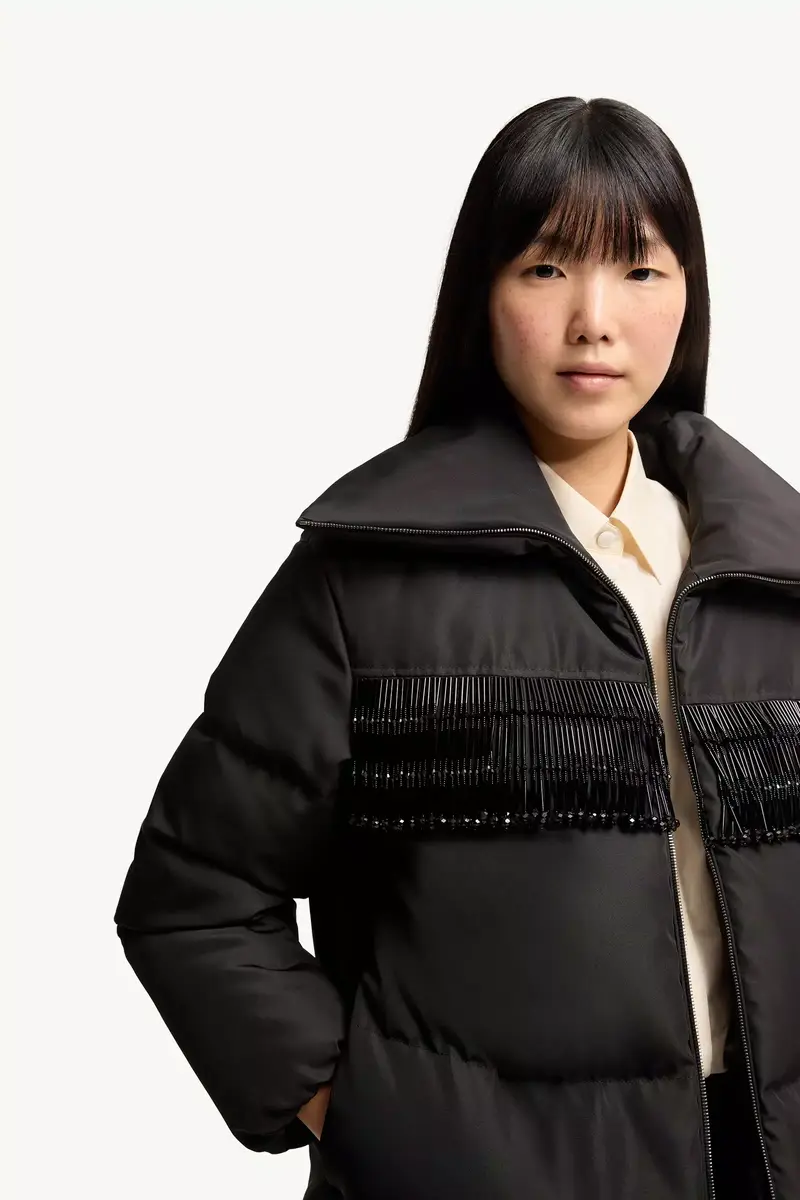 Moncler Manchot Beaded-trim Mid-length Down Jacket | Thumbnail 7 Moncler Manchot Beaded-trim Mid-length Down Jacket | Thumbnail 7