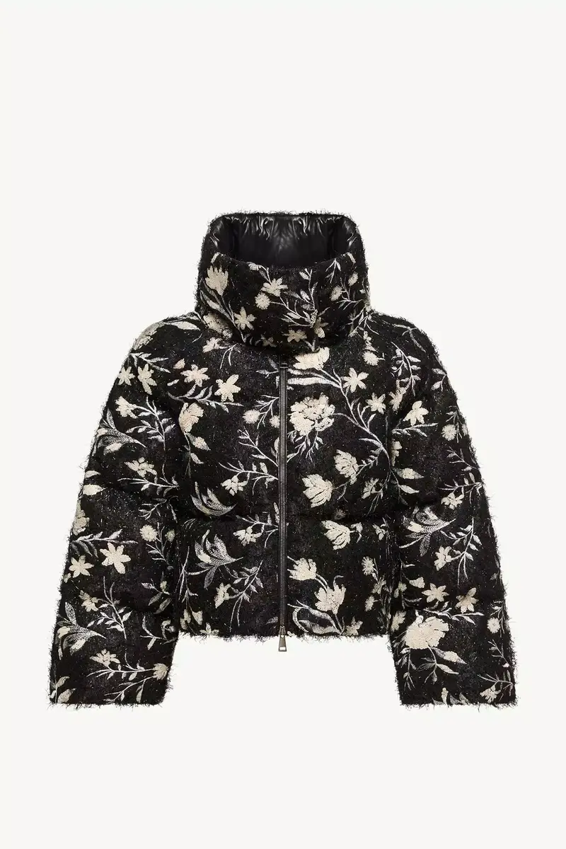 Moncler Perroquet Floral Sequin Short Down Jacket | Thumbnail 2 Moncler Perroquet Floral Sequin Short Down Jacket | Thumbnail 2