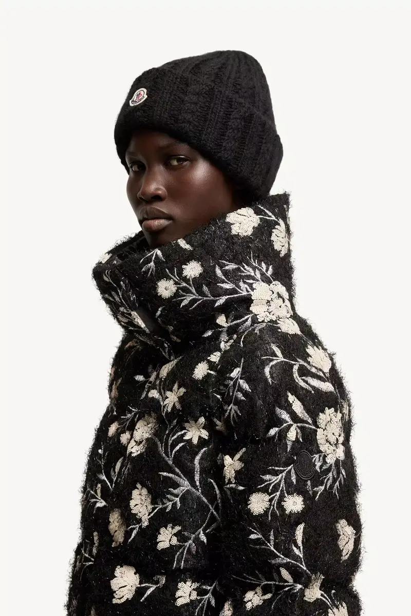 Moncler Perroquet Floral Sequin Short Down Jacket | Thumbnail 4 Moncler Perroquet Floral Sequin Short Down Jacket | Thumbnail 4