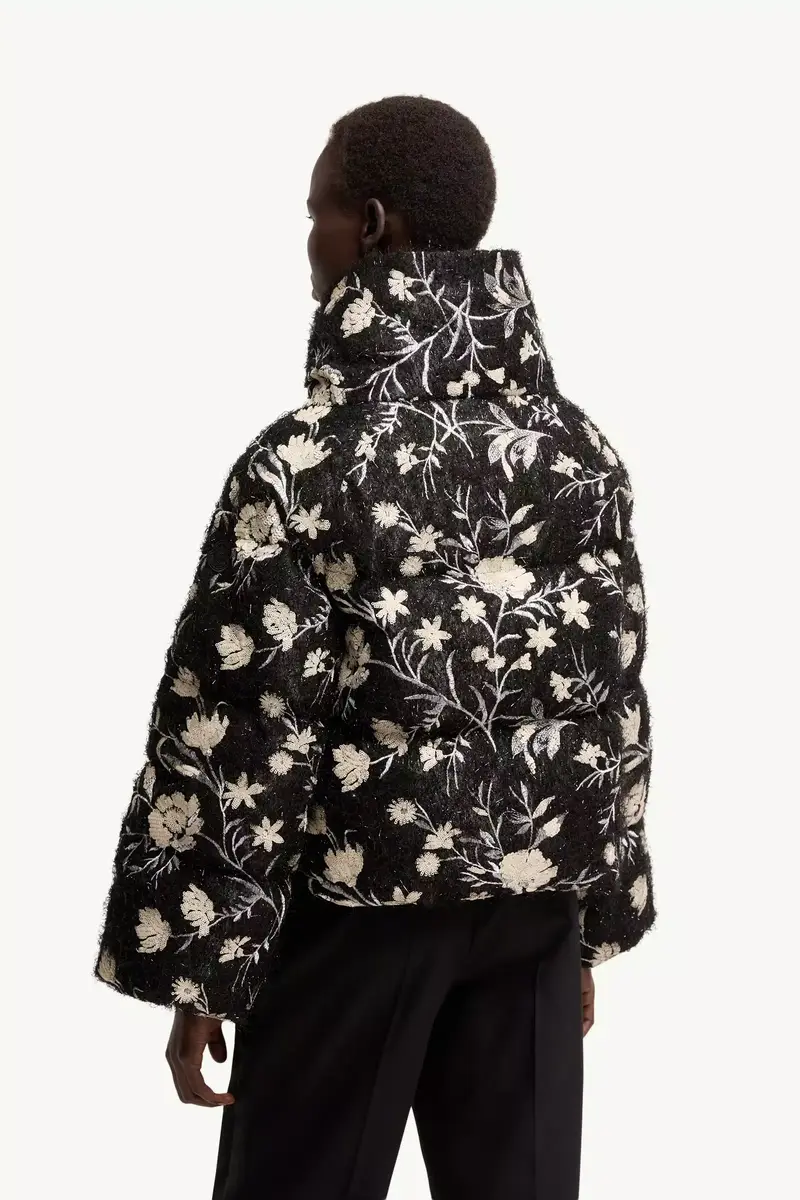 Moncler Perroquet Floral Sequin Short Down Jacket | Thumbnail 6 Moncler Perroquet Floral Sequin Short Down Jacket | Thumbnail 6