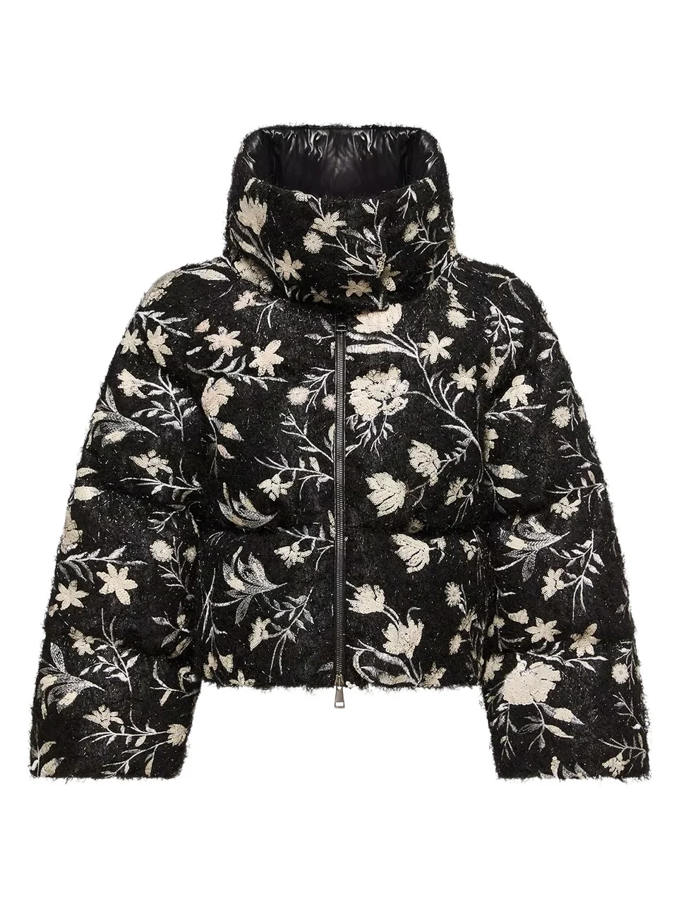 Moncler Perroquet Floral Sequin Short Down Jacket