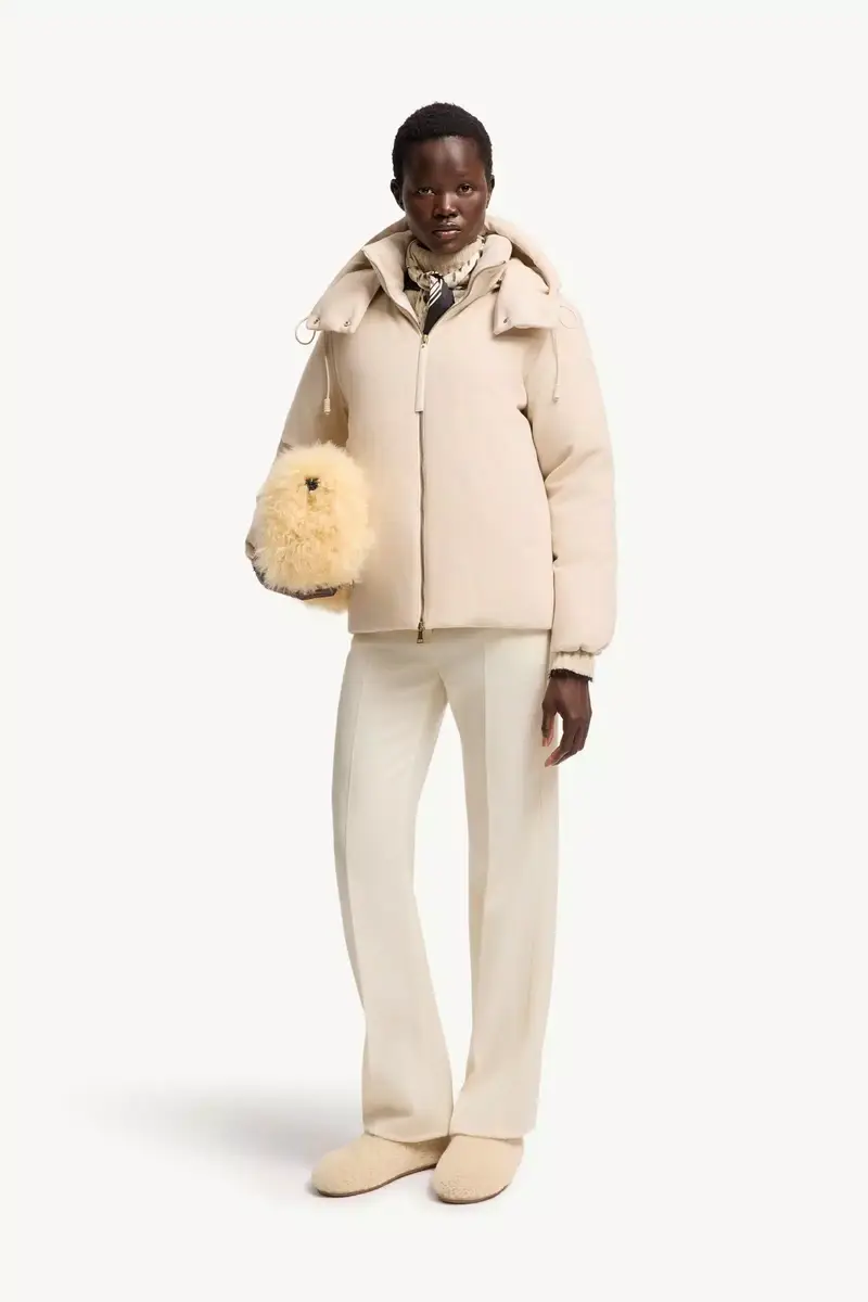 Moncler Vivante Hooded Wool & Cashmere Short Down Jacket | Thumbnail 3 Moncler Vivante Hooded Wool & Cashmere Short Down Jacket | Thumbnail 3