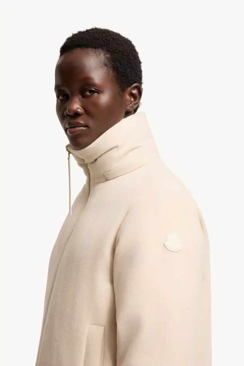 Moncler Vivante Hooded Wool & Cashmere Short Down Jacket | Thumbnail 4 Moncler Vivante Hooded Wool & Cashmere Short Down Jacket | Thumbnail 4