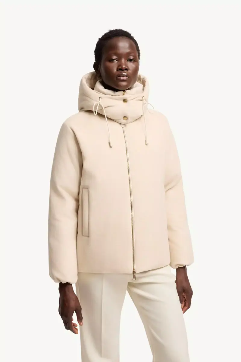 Moncler Vivante Hooded Wool & Cashmere Short Down Jacket | Thumbnail 5 Moncler Vivante Hooded Wool & Cashmere Short Down Jacket | Thumbnail 5