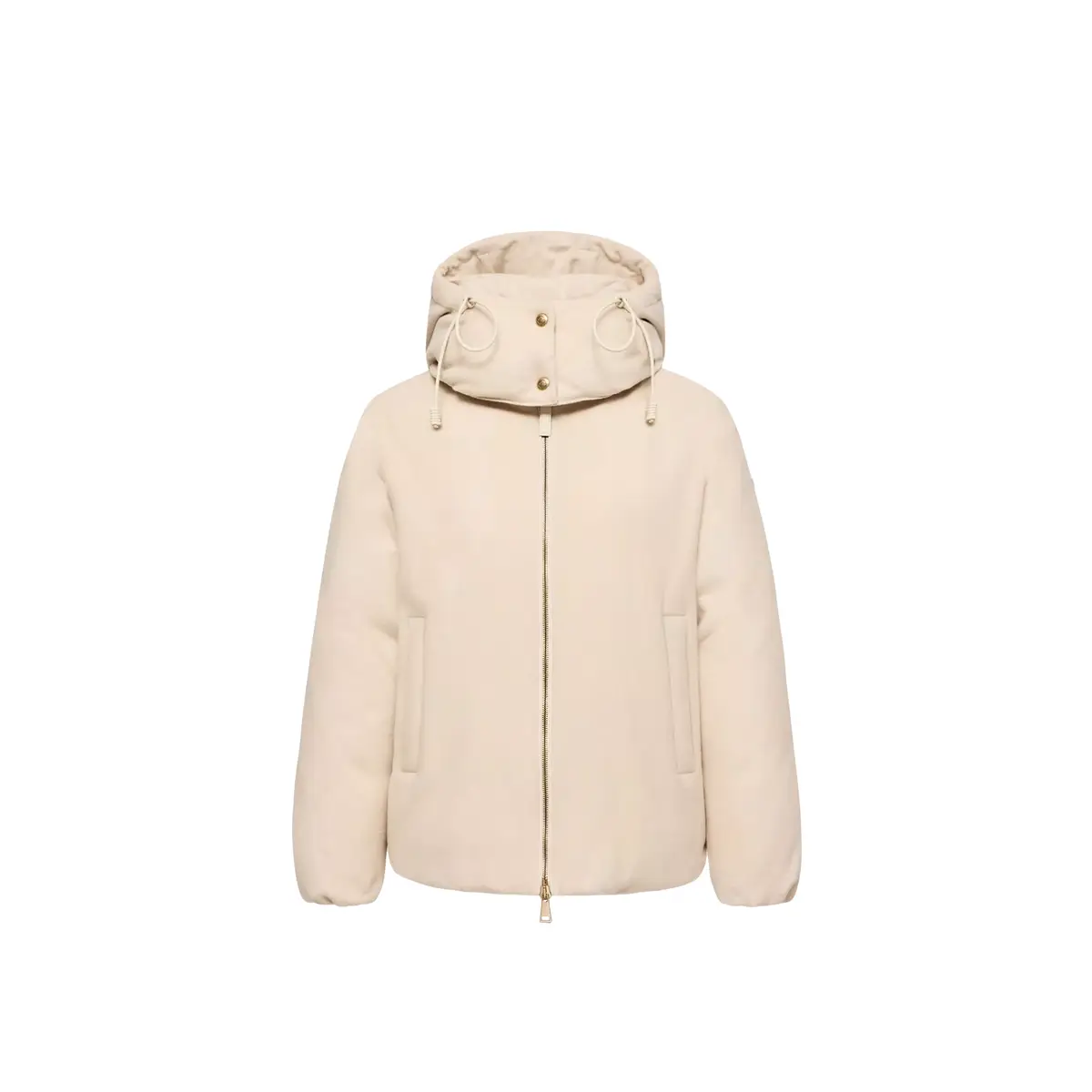 Moncler Vivante Hooded Wool & Cashmere Short Down Jacket