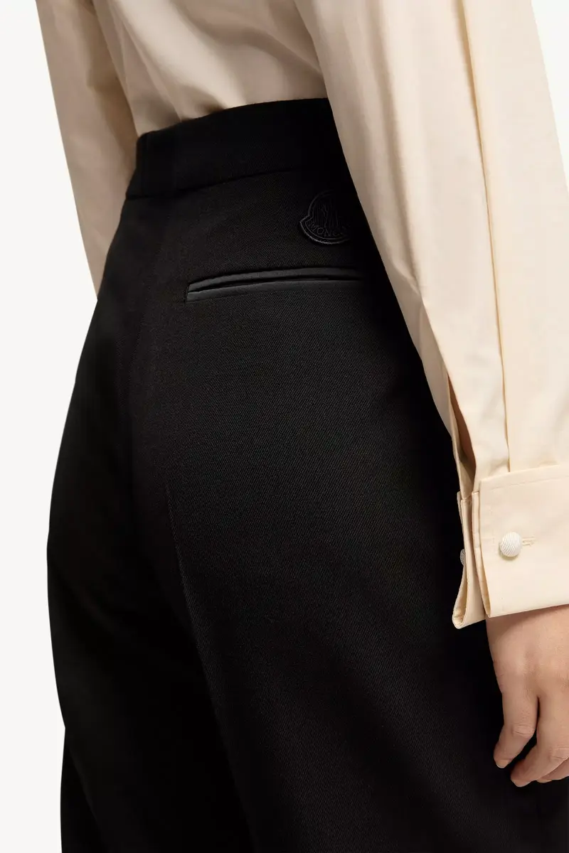Moncler Wool Blend Gabardine Pants | Thumbnail 7 Moncler Wool Blend Gabardine Pants | Thumbnail 7