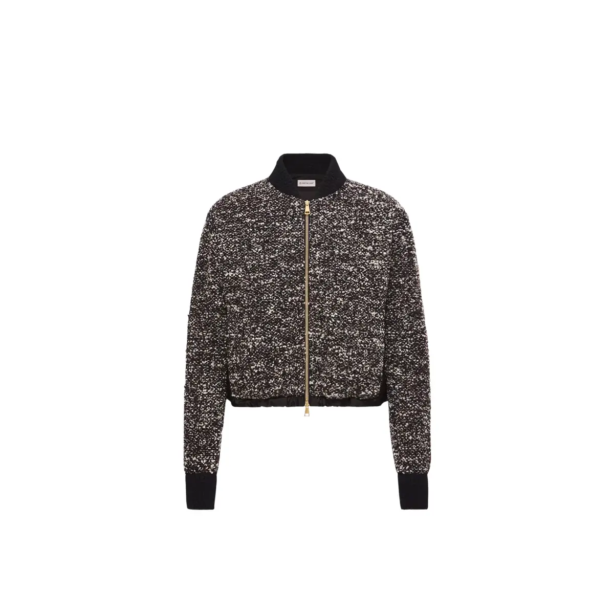 Moncler Leather Logo Zip-up Padded Cardigan