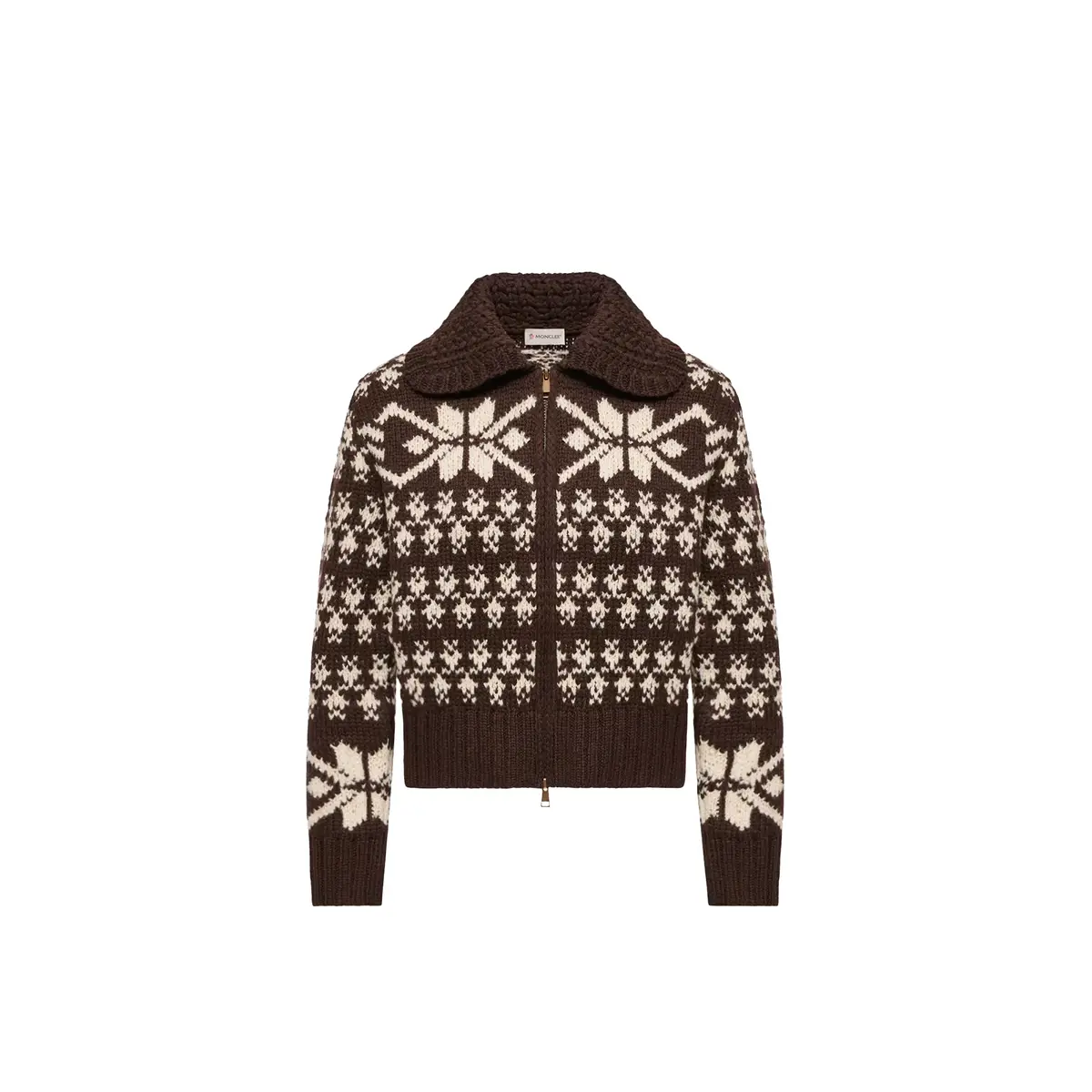 Moncler Jacquard Sequin Zip-up Cardigan
