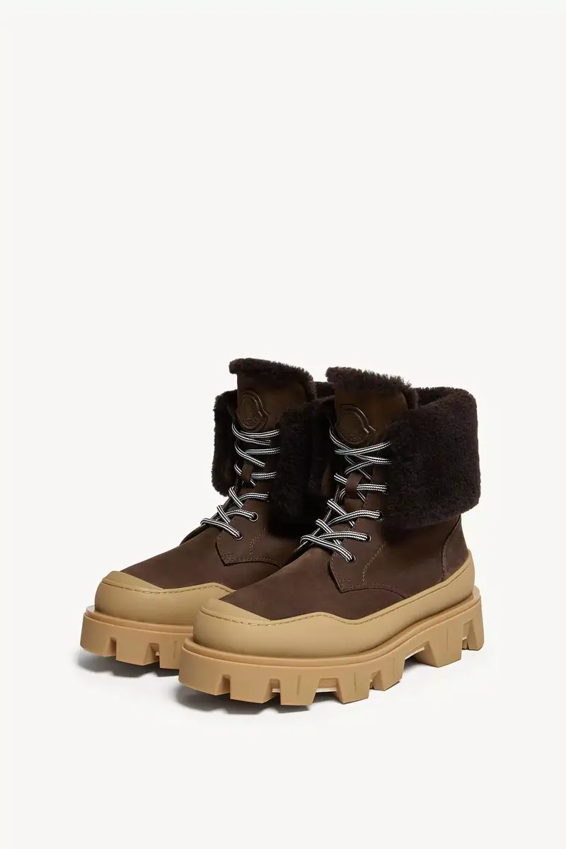 Moncler Peak Snowcap Nubuck & Shearling Boots | Thumbnail 5 Moncler Peak Snowcap Nubuck & Shearling Boots | Thumbnail 5