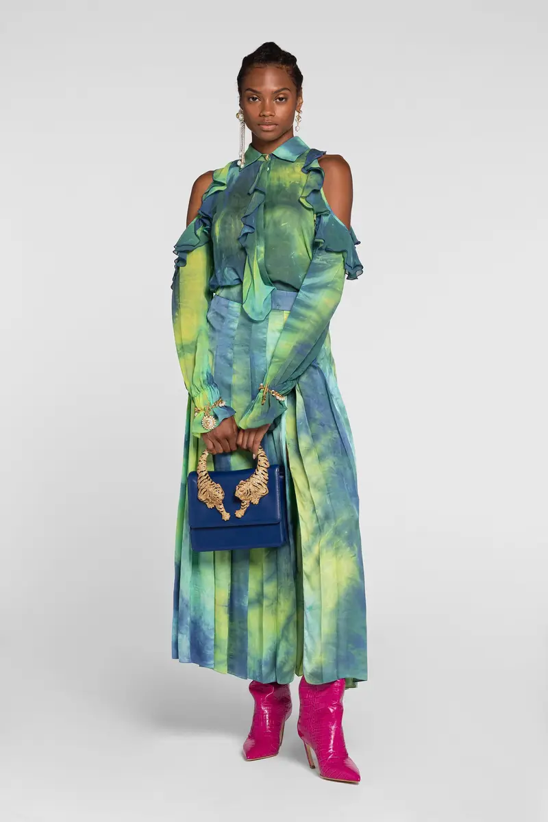 Roberto Cavalli Tie-dye midi skirt | Thumbnail 2