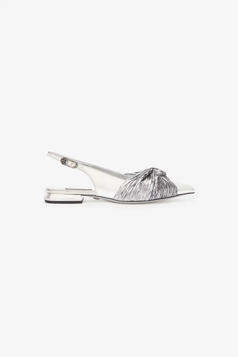 Roberto Cavalli Metallic Leather Slingback Ballet Flats | Thumbnail 2 Roberto Cavalli Metallic Leather Slingback Ballet Flats | Thumbnail 2