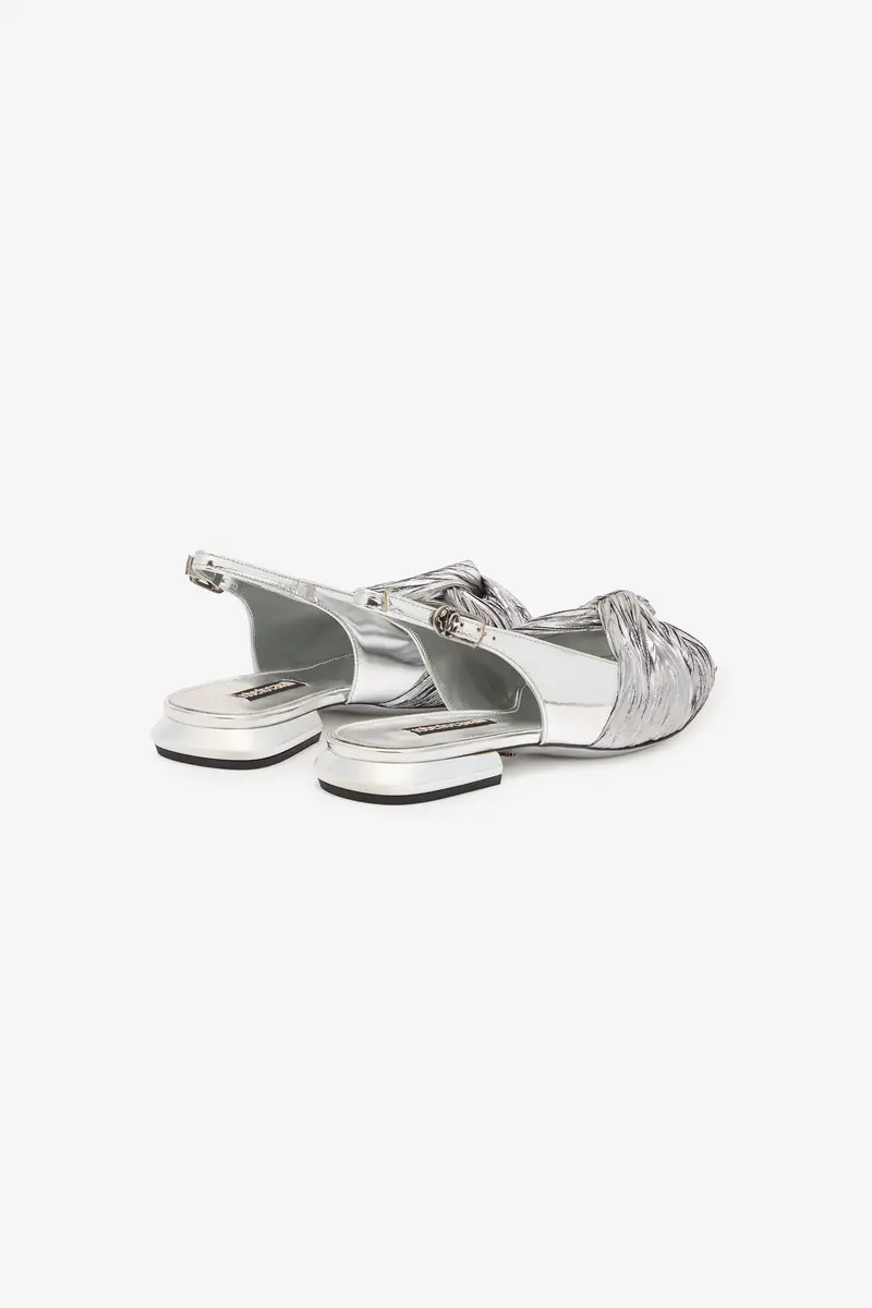Roberto Cavalli Metallic Leather Slingback Ballet Flats | Thumbnail 3 Roberto Cavalli Metallic Leather Slingback Ballet Flats | Thumbnail 3