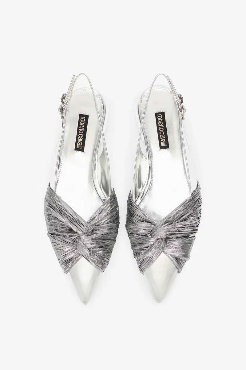 Roberto Cavalli Metallic Leather Slingback Ballet Flats | Thumbnail 6 Roberto Cavalli Metallic Leather Slingback Ballet Flats | Thumbnail 6