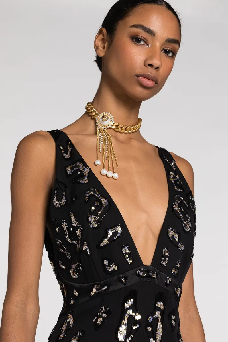 Roberto Cavalli Sequin-embellished open-back dress | Thumbnail 5 Roberto Cavalli Sequin-embellished open-back dress | Thumbnail 5